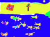 A swimming race